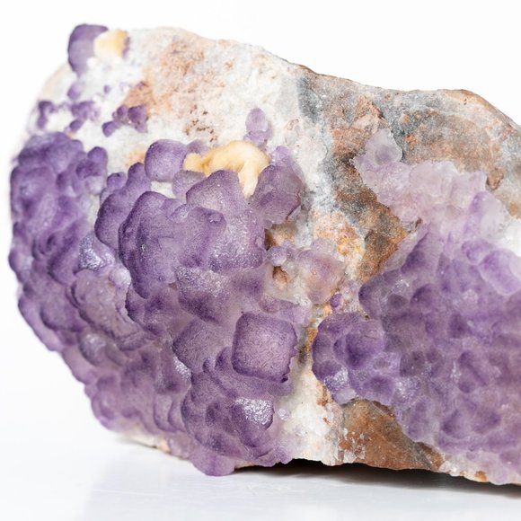 Giant 3+ Lbs! Frosty Purple Fluorite & Druzy Quartz Cluster - Picture 2 of 7